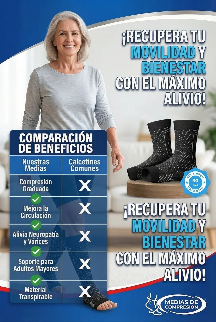 (4 PARES ) MEDIAS COMPRESION + 1 CREMA MUSCULAR DE OBSEQUIO