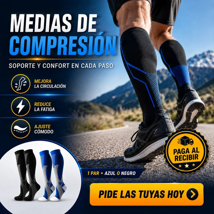 (2 PARES ) MEDIAS LARGAS DE COMPRESION ORTHOPEDIC